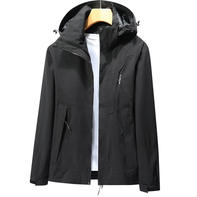 Jackets for Men and Women, Windproof and Waterproof Outdoor Sports Mountaineering Clothing, Fashionable and Trendy Spliced Color Hooded Jackets