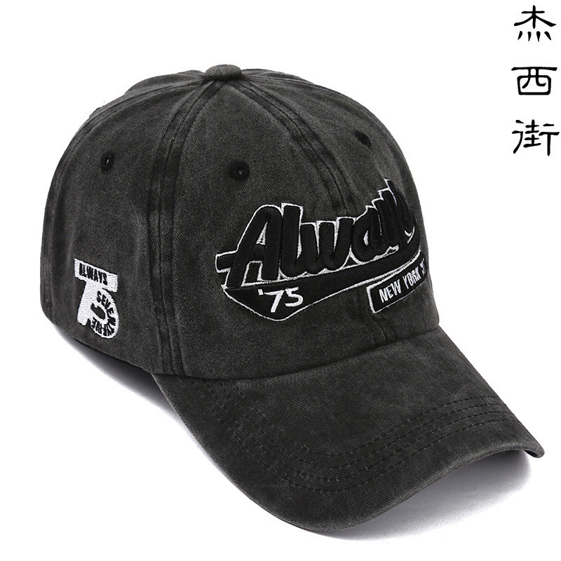Men's and Women's Hats Retro Baseball Caps Korean Style Washed Denim Dressed Caps Spring and Autumn Casual Sunshade Caps Trendy Men's