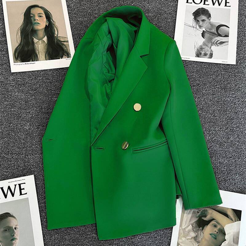 Green Small Blazer for Women 2025 Spring New Style Slimming Internet Celebrity Street Top Trendy Women