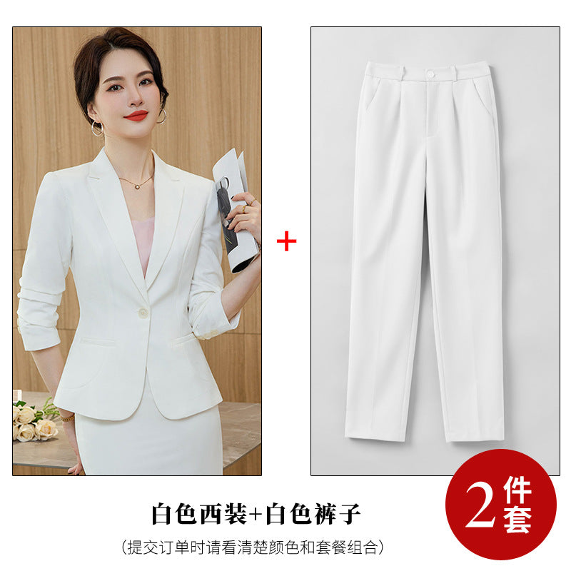 Small suit jacket for women 2023 autumn and winter New Business wear women's skirt fashion suit women's casual suit two-piece suit