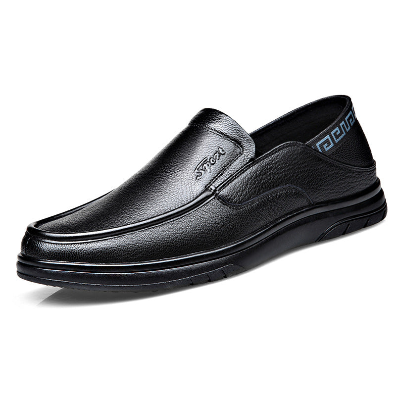 New Men's Sheepskin Pea Shoes Lazy Slip-on Loafers Men's Casual Soft Bottom Soft Leather Shoes for Men