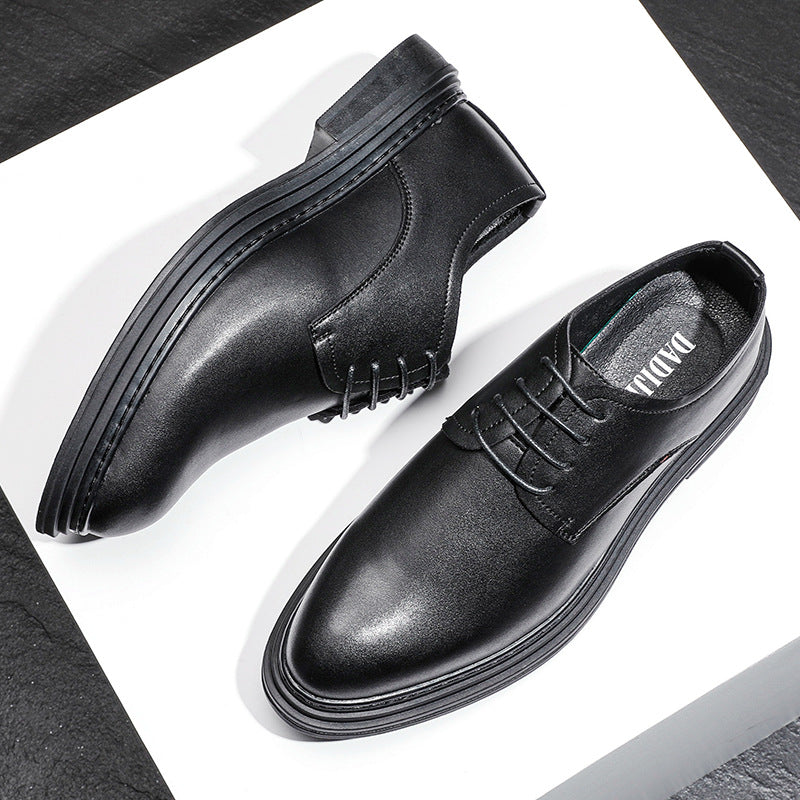 British Men's Shoes, Groomsmen's Black Groom's Business Formal Soft-Soled Suit Leather Shoes, Men's Wedding Shoes, Business Casual
