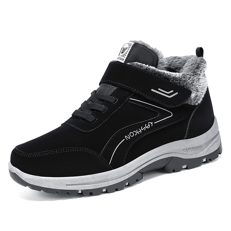 Snow Boots Men's Winter New Cotton Boots fleece-lined Thickened Outdoor Warm Cold Short Boots Casual Step Shoes Warm Cotton Shoes