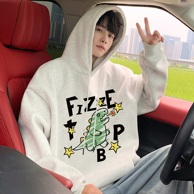 Hooded Sweatshirt for Men, New Autumn and Winter Style, American Trendy Brand, Cotton Men's Clothing, Oversize Hong Kong Style, Loose Casual Hoodie