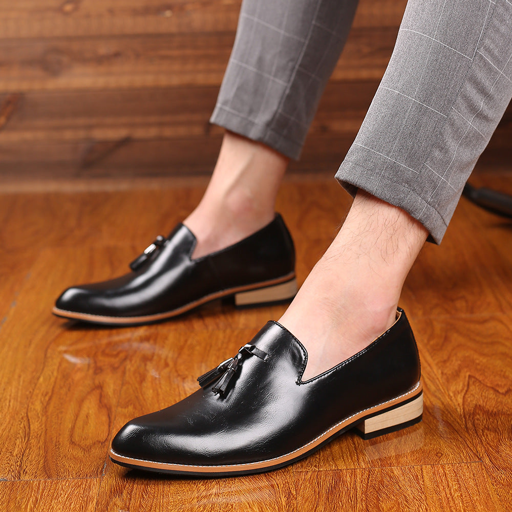 Carefully Selected Men's Casual Large-Size Slip-On Shoes, Fashionable Loafers, Barber's Slip-On Trendy Shoes, Wear-Resistant Foreign Trade Men's Shoes