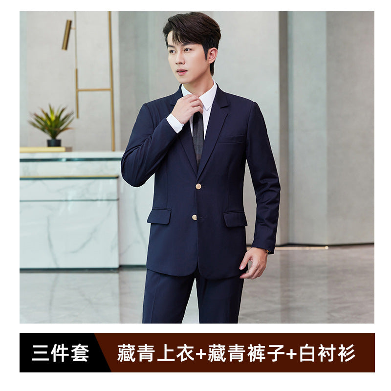 Professional Suit suit Men's and Women's Hotel Work Uniform Suit Property Customer Service Business Commuter Front Office Work Clothes Autumn