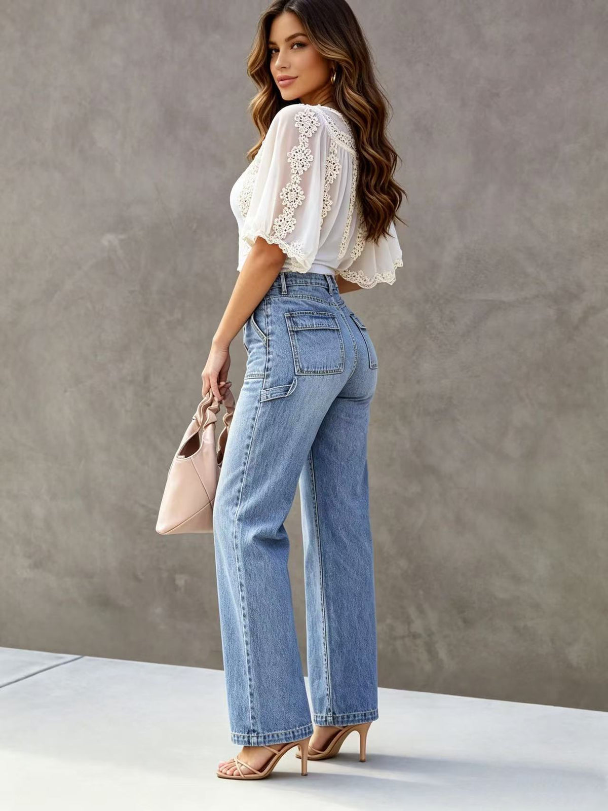 European and American Cross-Border Jeans for Women 2025 New Loose Straight Leg Jeans Are Comfortable and Fashionable