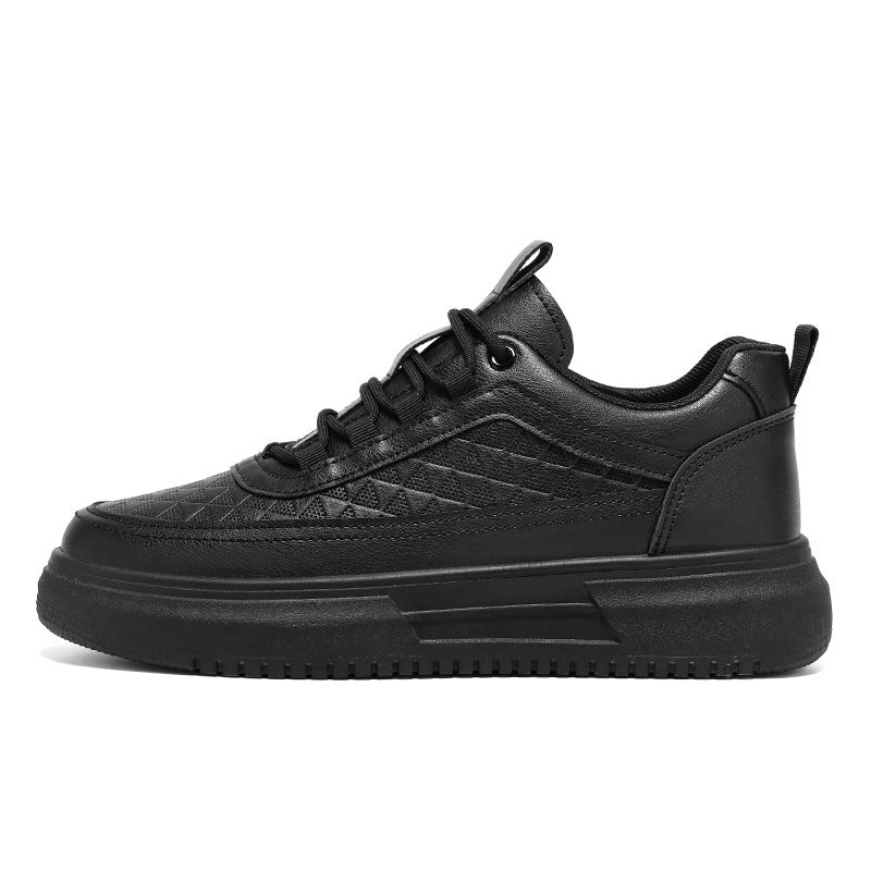 Spring Men's Shoes New Breathable White Shoes Men's Korean-style Trendy All-match Thick-soled Sports Casual Sneakers Trendy Shoes