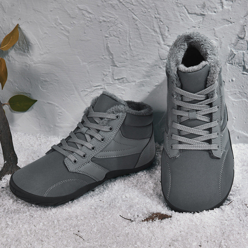 Cross-border Snow Boots Men's Winter Warm Boots Men's and Women's fleece-lined Warm Boots Outdoor Five-finger Waterproof Cotton Shoes Mountaineering Shoes