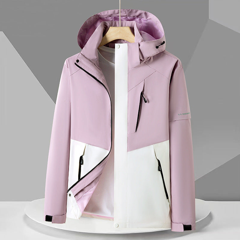 Cross-Border Spring and Autumn Jacket Casual Single-Layer Water-Repellent Outdoor Trendy Windproof Waterproof Loose Mountaineering Jacket Group Purchase