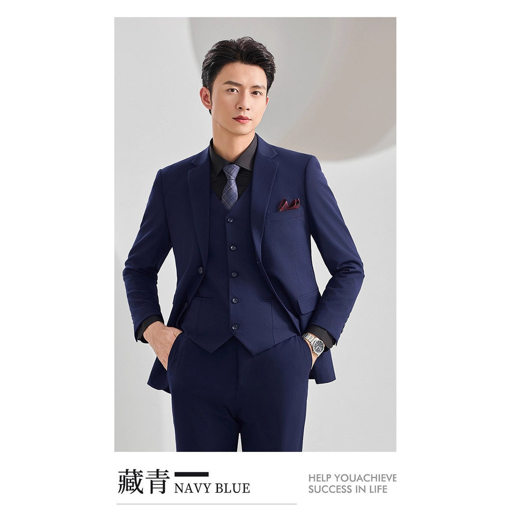 Men's Formal Three-Piece Business Suit, Groom and Best Man Suit, Wedding Dress, Autumn and Winter New Suit, Formal Suit
