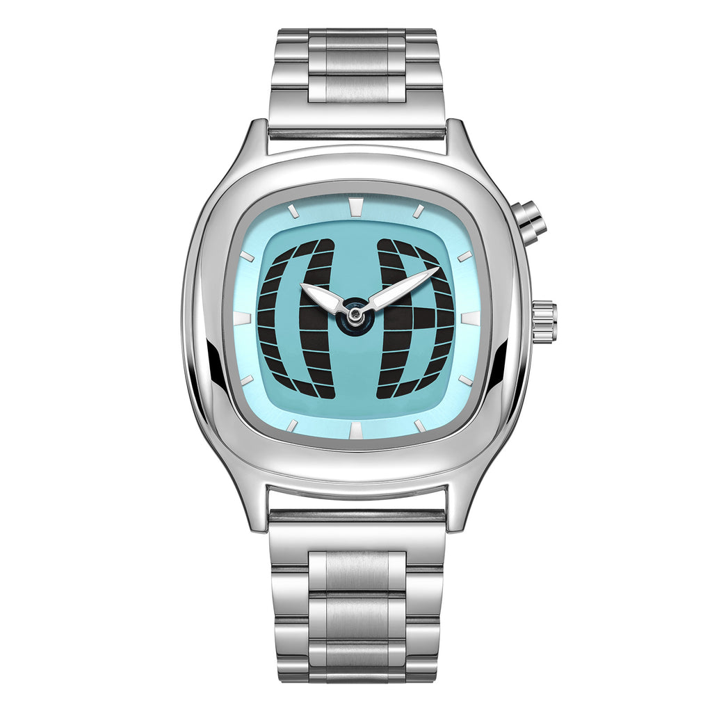Millennium Y2K Digital Display Scrolling Square Watch Men's Sports Steel Band Dual Display Niche Second-Hand Watch Vintage Watch