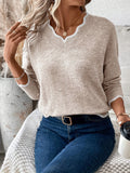 Women's Color Block Wave Edge Sweater