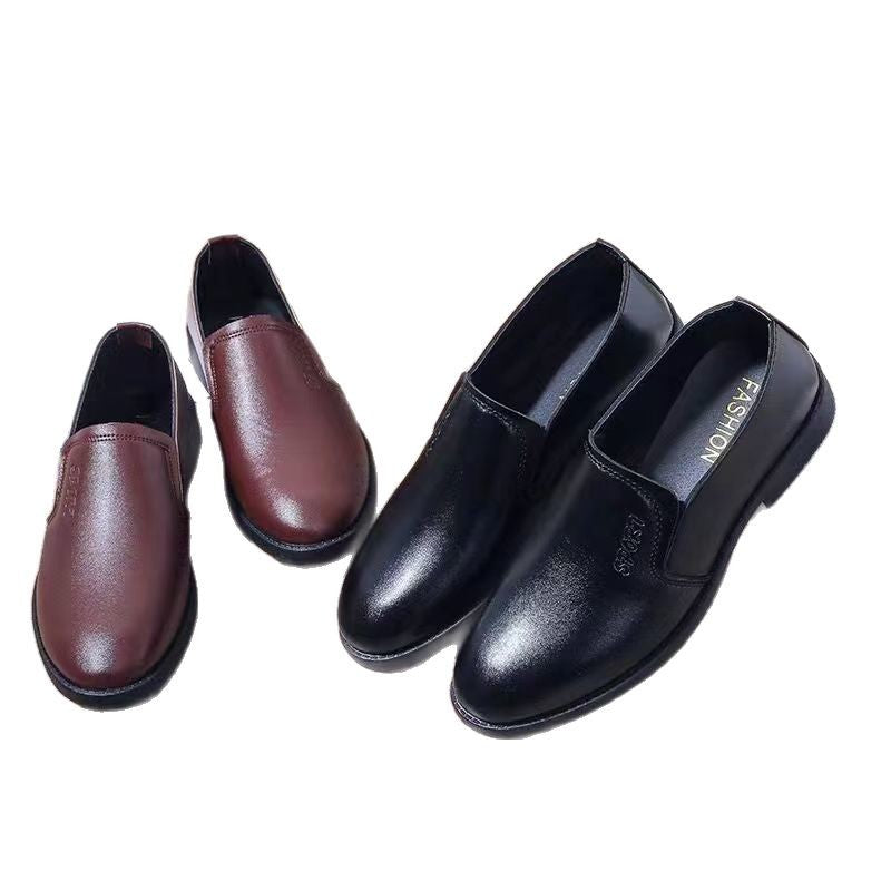 [Real Soft Leather] New Fashionable and Versatile Formal Leather Shoes for Dad, Men's Leather Shoes, Business Work Security Shoes