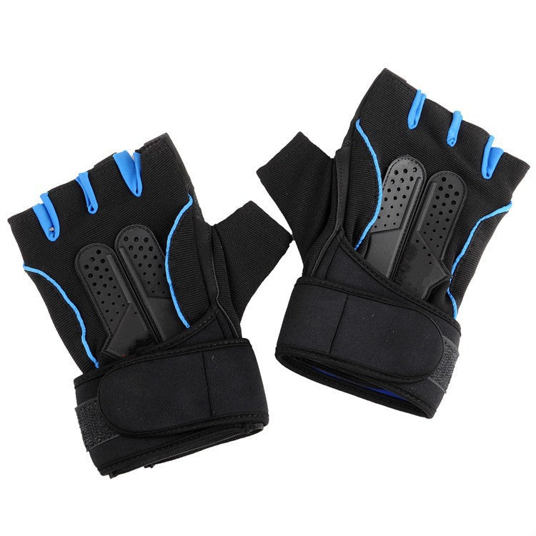 Wholesale Men's and Women's Fitness Gloves Half-Finger Breathable Cycling Dumbbell Equipment Training Extended Wrist Gloves Export Jsa1