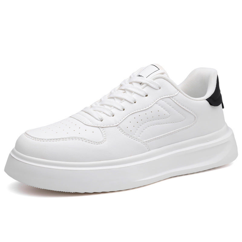 Men's Shoes New Style 2025 Summer Breathable Trendy Niche Versatile Leather Casual Sports Thick-Soled Wear-Resistant Men's Sneakers