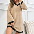 Pajamas for Women in Autumn and Winter New Style Lace Splicing Loose and Comfortable Nightgown Sweet High-end Dress Home Clothes