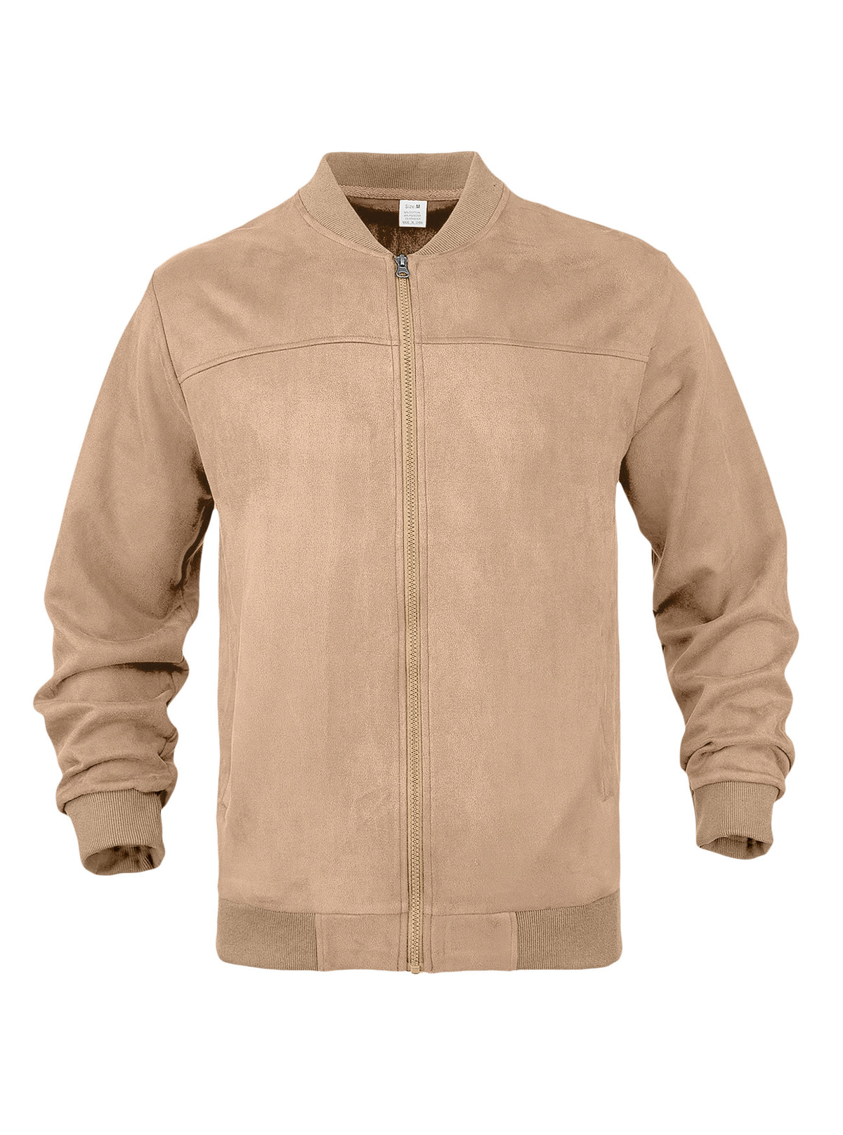 Cross-Border European and American Men's / women's Suede Solid Color Casual Sports Stand Collar Zipper Jacket Plus Size Long Sleeve Cardigan