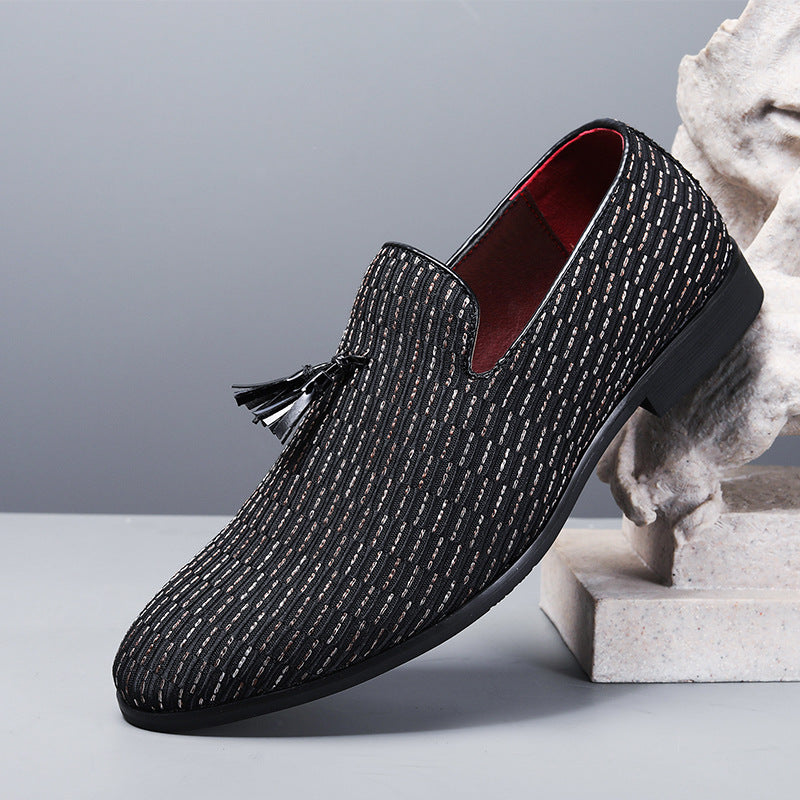 Cross-Border Men's Shoes, Men's Breathable Slip-On Loafers, Casual Shoes, Men's Leather Shoes, Men's Summer Non-Smelly Shoes, European and American Style