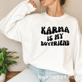 Fashionable Long-Sleeved Sweatshirt for Women 2023 Autumn and Winter New Loose Sweatshirt Letter Printed Round Neck Sweatshirt for Women