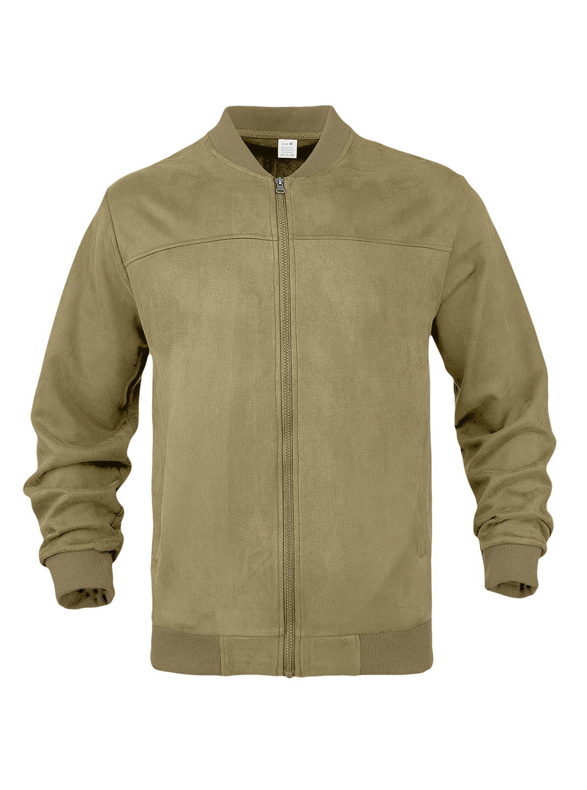 Cross-Border European and American Men's / women's Suede Solid Color Casual Sports Stand Collar Zipper Jacket Plus Size Long Sleeve Cardigan