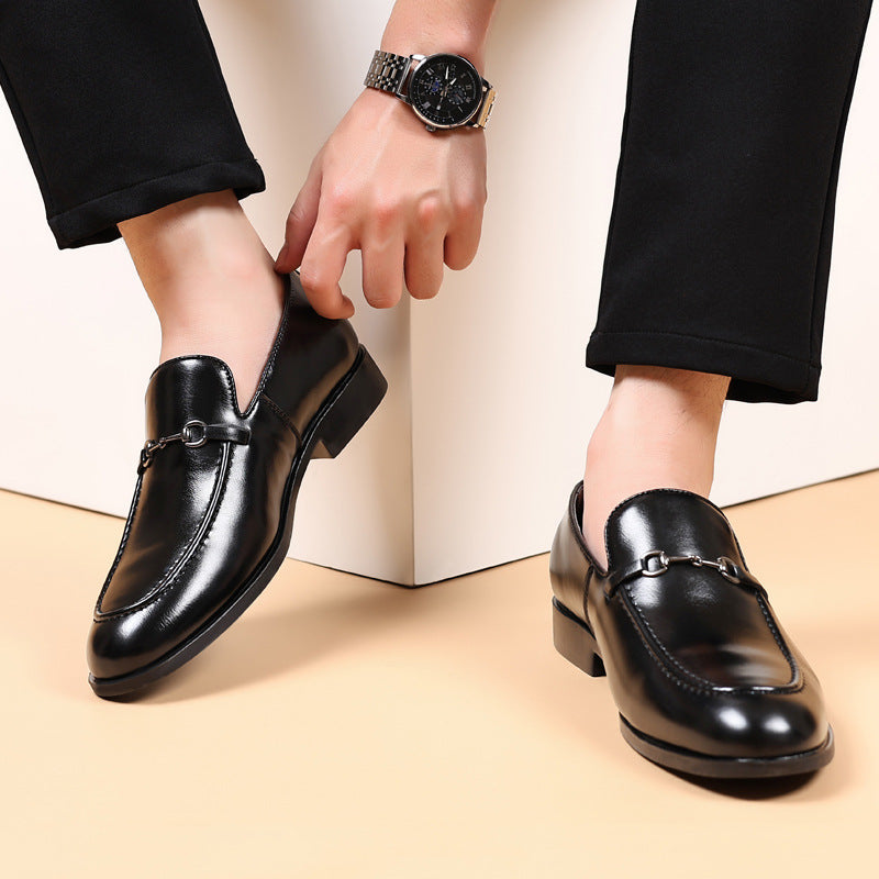 2025 Large Size Leather Shoes Men's New Business Formal Casual Shoes Men's British Korean Style Pointed Toe Large Size Shoes