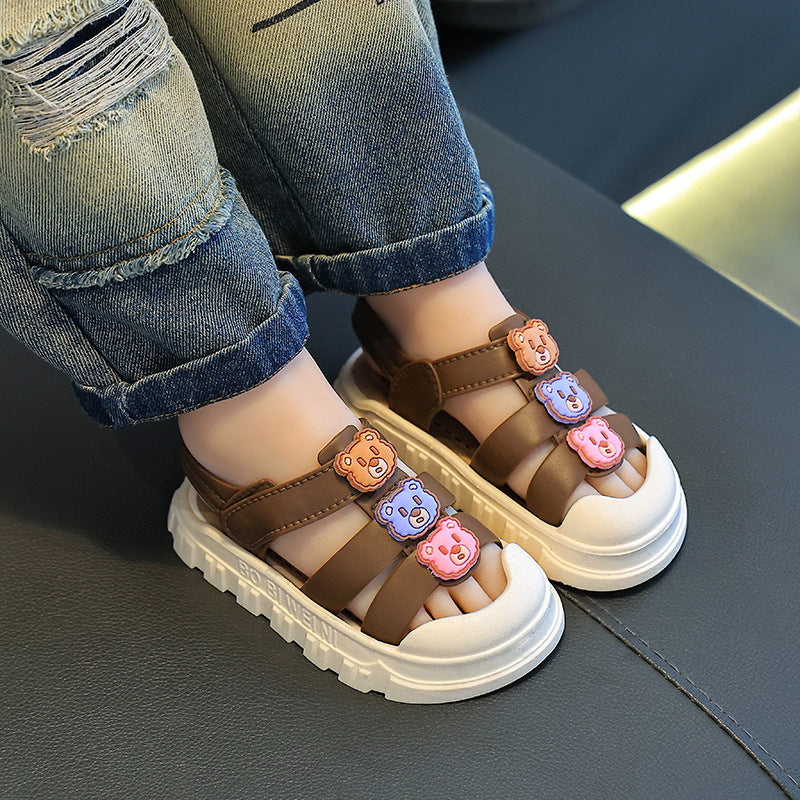 2025 New Children's Sandals Summer Indoor and Outdoor Non-slip Girls' Sandals Soft Sole Boys Zhongda Children's Sandals
