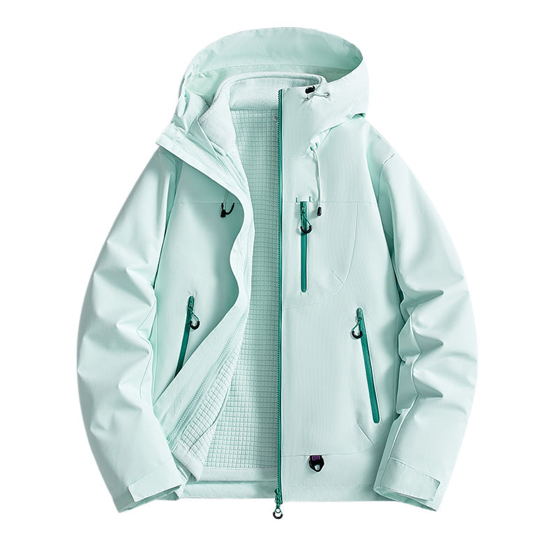 2025 New Style Jacket for Men and Women, Outdoor Three-In-One Windproof and Waterproof Detachable Two-Piece Jacket in Stock