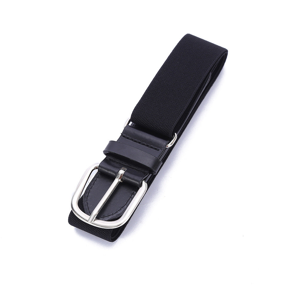 Outdoor sports elastic baseball belt elastic softball elastic belt fashion decorative alloy belt wholesale