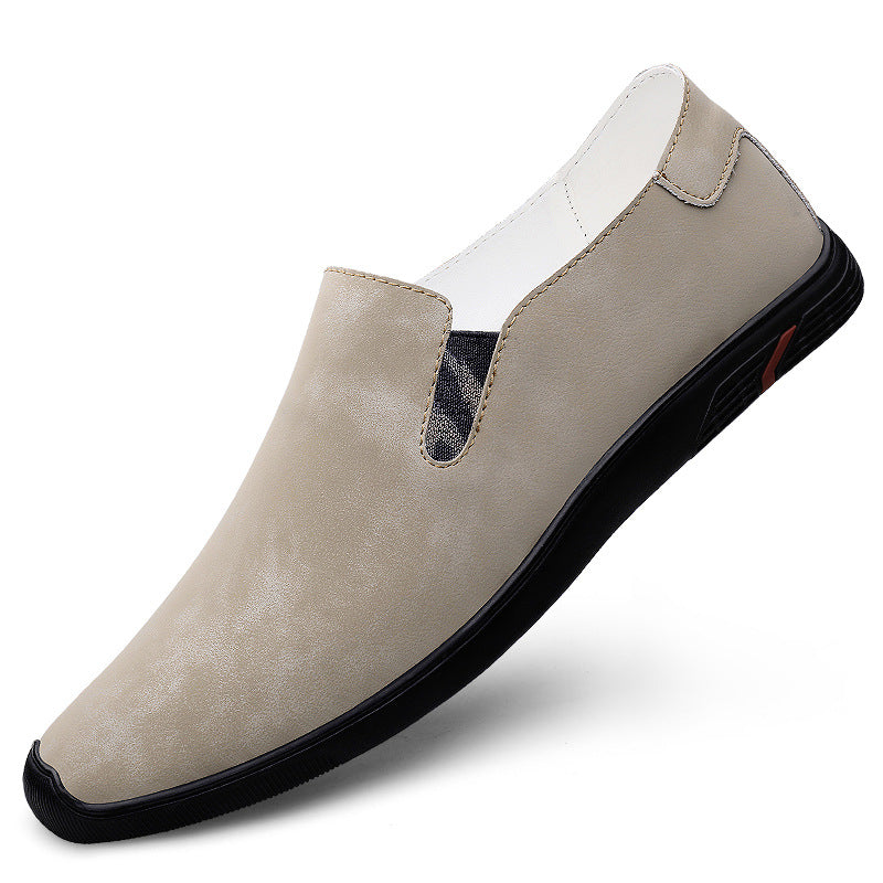 Doug Toe Men's Autumn New Arrival plus size Retro Simple Leg Lazy Shoes Fashionable Casual Loafers