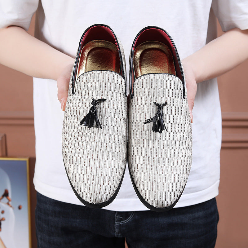 Cross-Border Men's Shoes, Men's Breathable Slip-On Loafers, Casual Shoes, Men's Leather Shoes, Men's Summer Non-Smelly Shoes, European and American Style