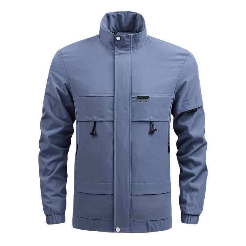 Men's coat spring and autumn and winter 2021 new Korean fashion casual autumn plus size clothes handsome jacket men