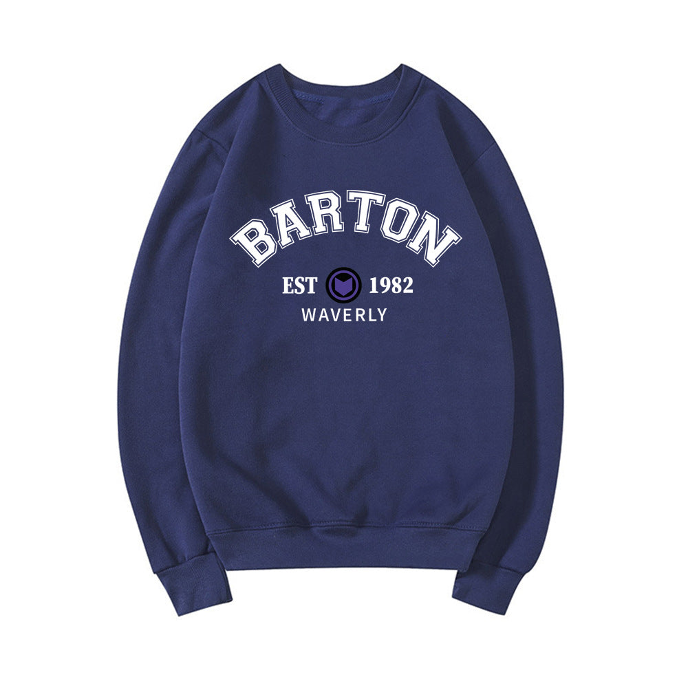 Autumn and Winter Sweatshirt for Women Thickened Letter Printed Round Neck Sweatshirt Plus Thin Velvet Sweatshirt for Women Casual Loose