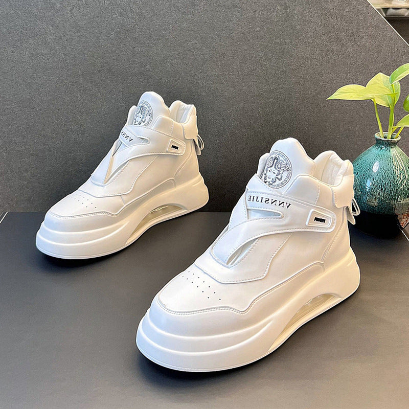 Summer New Air Cushion Shoes Men's Autumn Trendy All-match High-top Casual Shoes Inner Heightening Comfortable Sneakers for Men