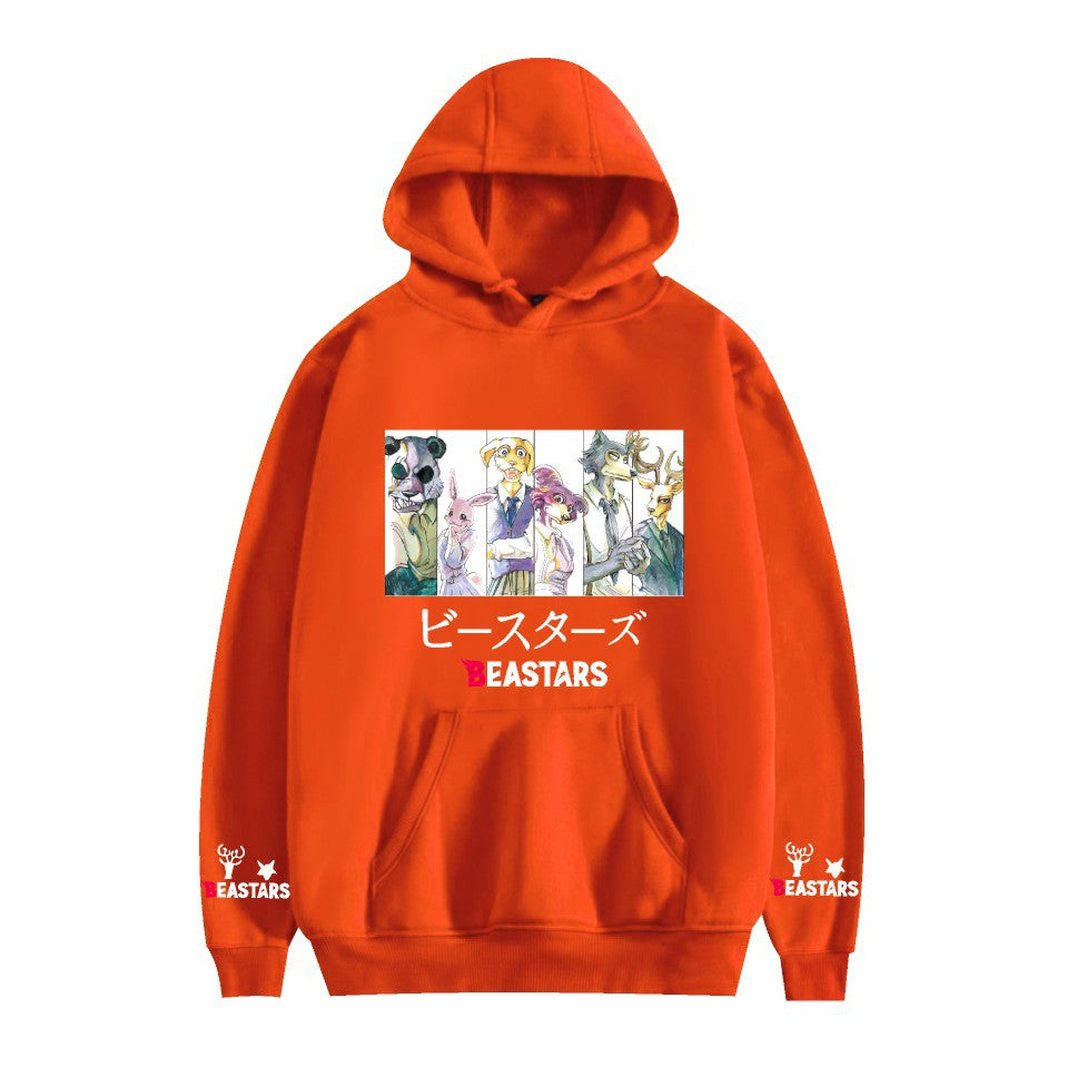 New animal Rhapsody printed hoodie loose casual men's and women's trendy autumn and winter cross-border sweater Hoodies