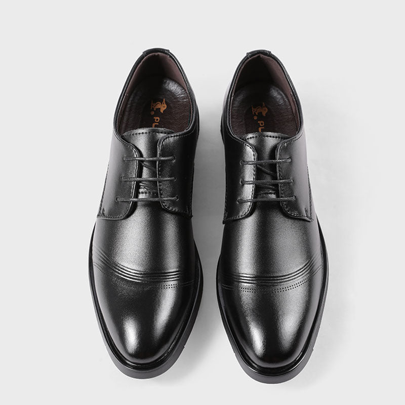 2025 Spring and Autumn Formal Business Men's Height Increasing Leather Shoes Invisible Height Increasing 6cm Men's Shoes Single Shoes Men's Wedding Shoes