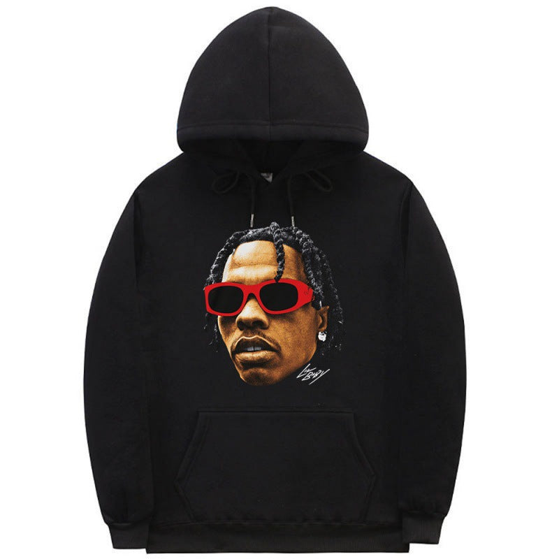 [Cross-border European Code] Rapper Lil Baby Graphic Hoodie Men's