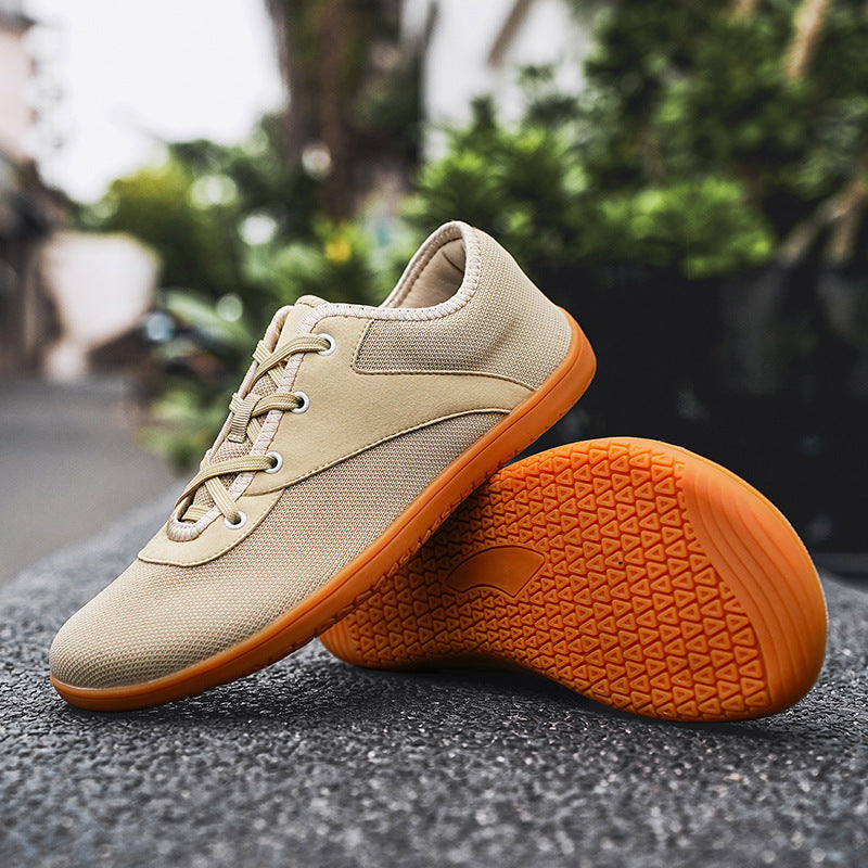 Factory Outlet Flying Woven Wide Shoe Last Barefoot Shoes Soft Sole Non-slip Indoor Fitness Shoes Couple Flat Foot Sports Casual Shoes