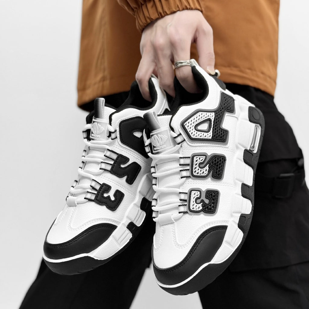 Leather Men's Sneakers, Fashionable and Versatile, Sports and Leisure Men's Shoes, Sports Shoes, Dad Shoes, Comfortable and Versatile for Students