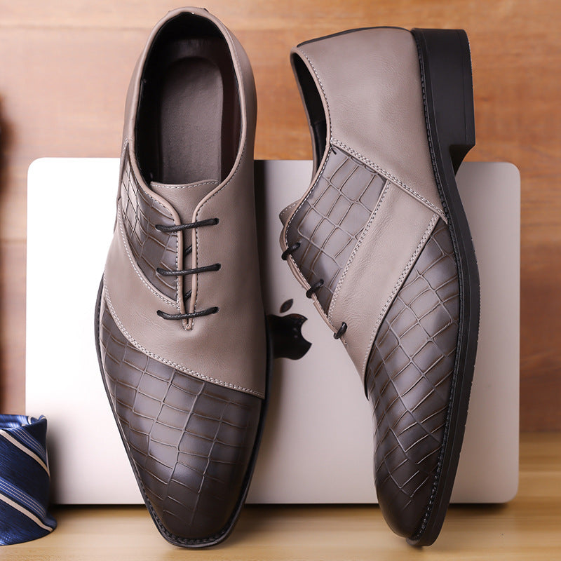 British Men's Business Formal Casual Leather Shoes Pointed Toe European and American Trendy Shoes for Men