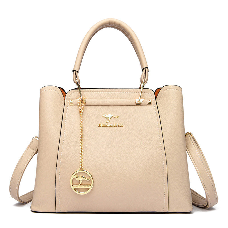 Autumn 2024 New Women's Bag Large Capacity Middle-aged Mother's Handbag Simple All-match Large Capacity Women's Shoulder Bag