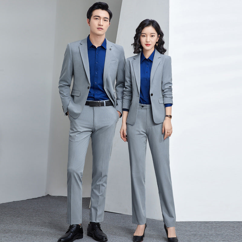 New Business Suit Men's Work Clothes Women's Black High-End Suit Suit Lawyer Teacher Work Professional Formal Wear