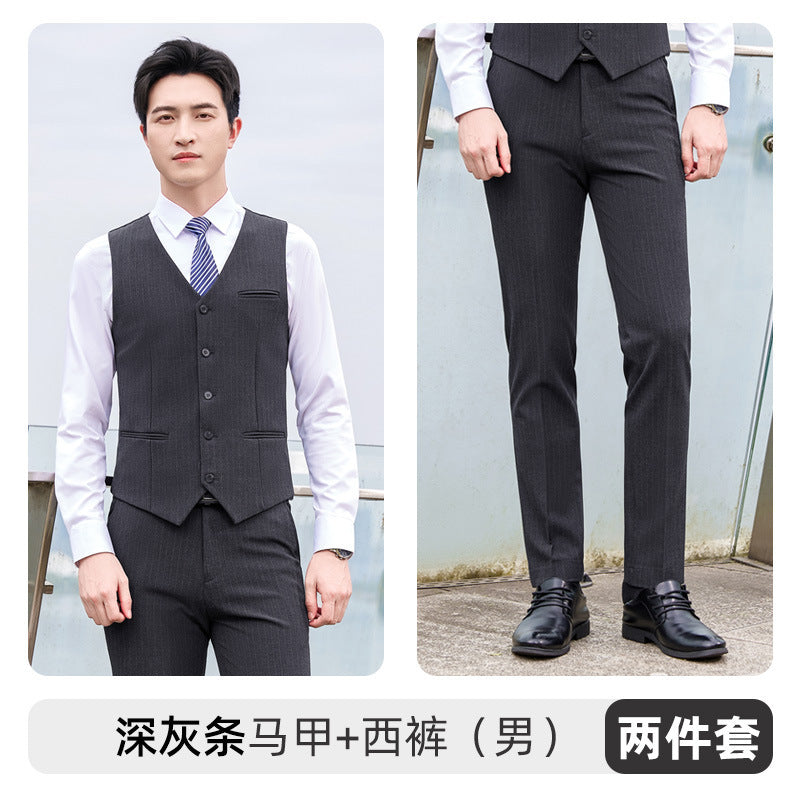 Autumn and winter new men's and women's same style business attire 4S shop business suit suit slim temperament hotel formal overalls