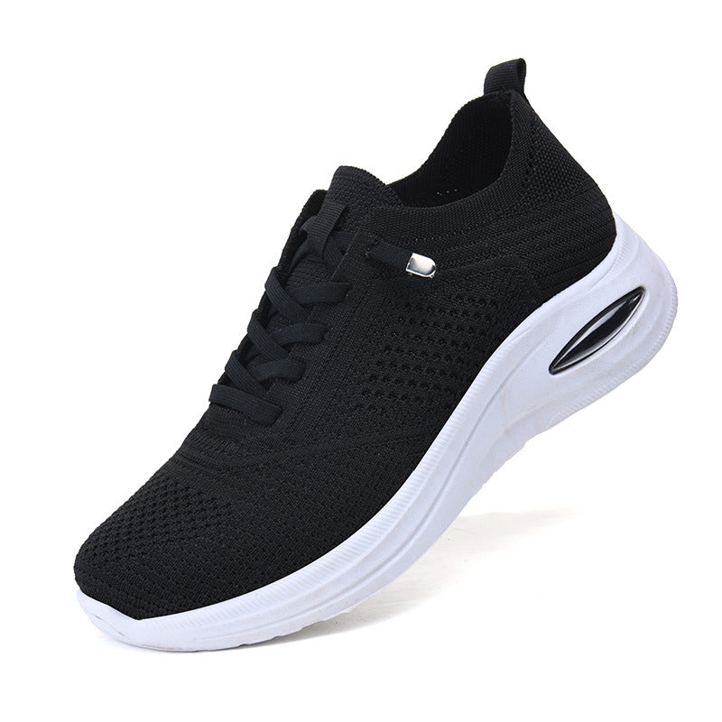 Shoes for Women 2025 New Foreign Trade Women's Shoes Casual Lace-Up Sock Mesh Shoes Soft-Soled Sports Shoes for Women