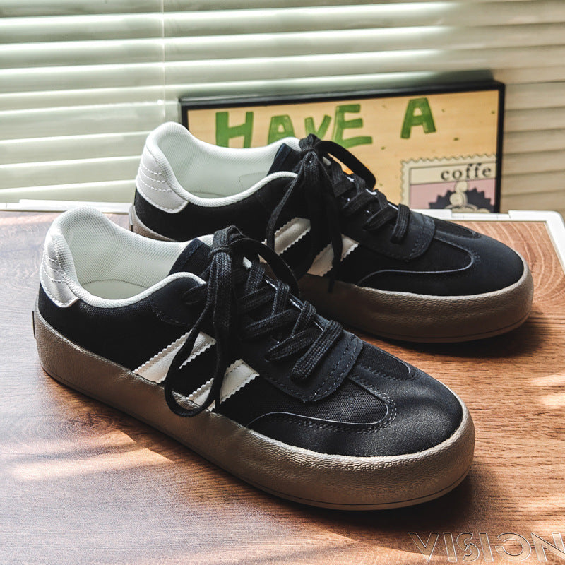 Men's Shoes Trendy Shoes 2025 Spring New Low-Top Canvas Shoes Men's Easiest for Match Moral Training Shoes Boys Casual Sneakers Wholesale