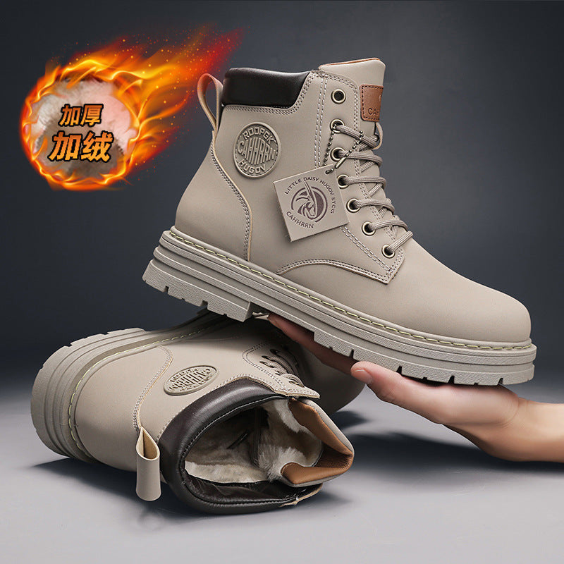 Big Yellow Boots, Big-Toe Martin Boots, 2025 Autumn and Winter High-Top Versatile Martin Boots, New Men's Work Shoes, Martin Boots