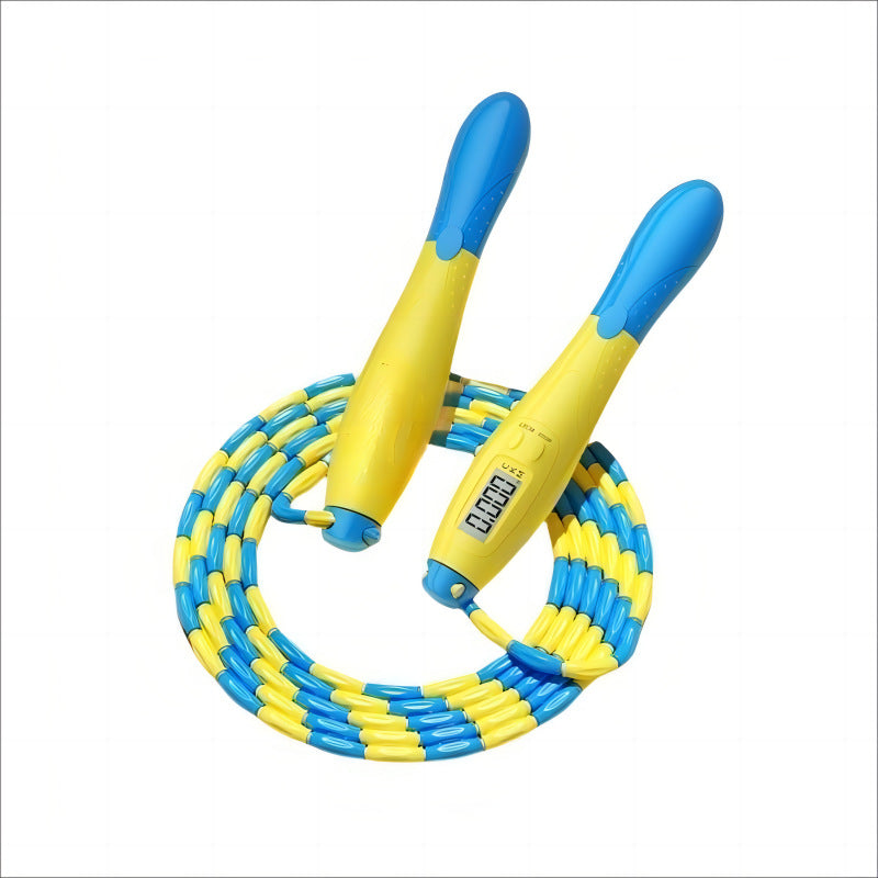 Children's Electronic Counting Bamboo Skipping Rope for Beginners, Kindergarten, Primary and Secondary School Students, Fitness Equipment, Aerobic Exercise