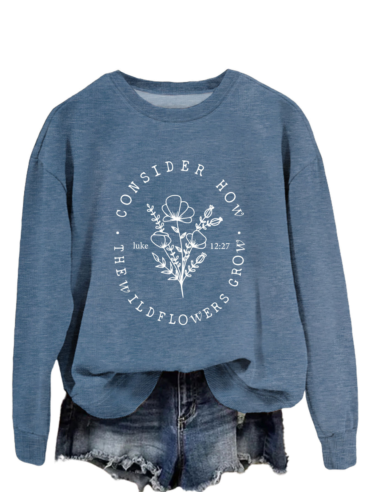 Amazon Fashion Top Consider How the Wildflowers Plaid Pullover Women's Sweatshirt New Style