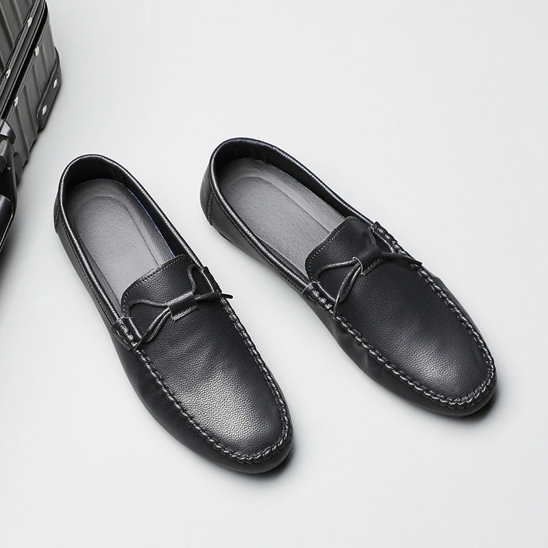 Doug Shoes Men's Spring and Summer New Men's Casual Business Leather Shoes Foot Lazy Loafers Shake Tone Live Explosions Shoes