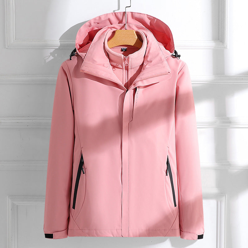 Jacket Bird's three-in-one detachable coat men's autumn and winter waterproof cold-proof warm mountaineering outdoor ski suit women